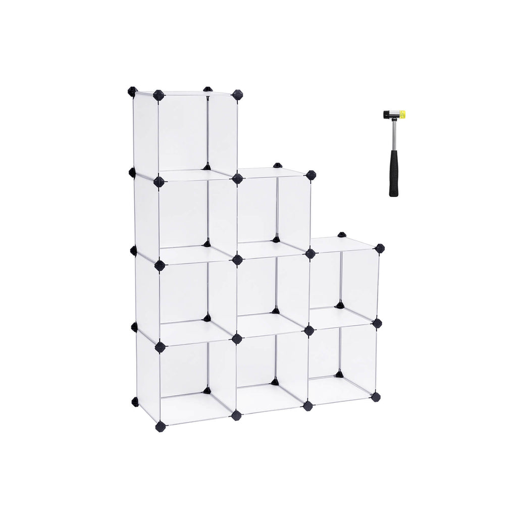Steckregalsystem 9 Würfel Weiß