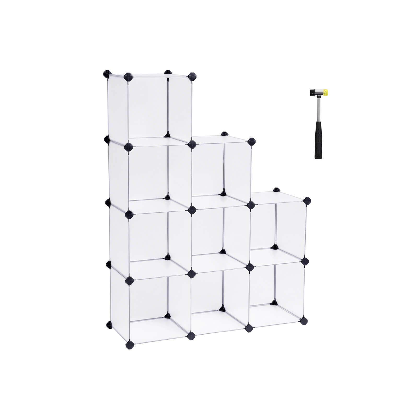 Steckregalsystem 9 Würfel Weiß