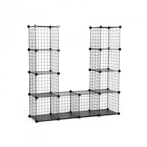 Steckregalsystem mit 12 Gitterwürfeln
