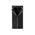Stoffschrank 160 x 75 cm Schwarz