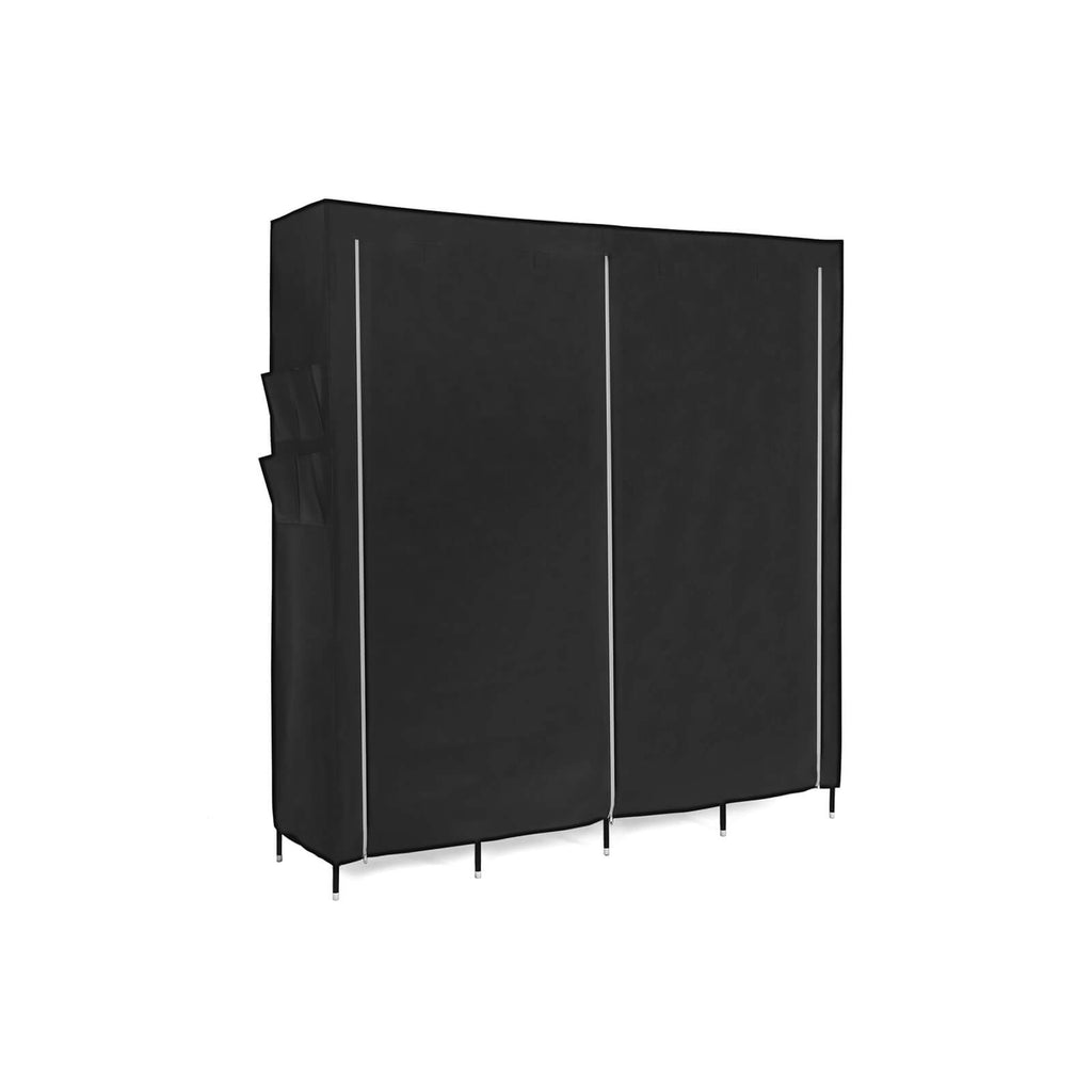Stoffschrank 168 x 180 cm Schwarz