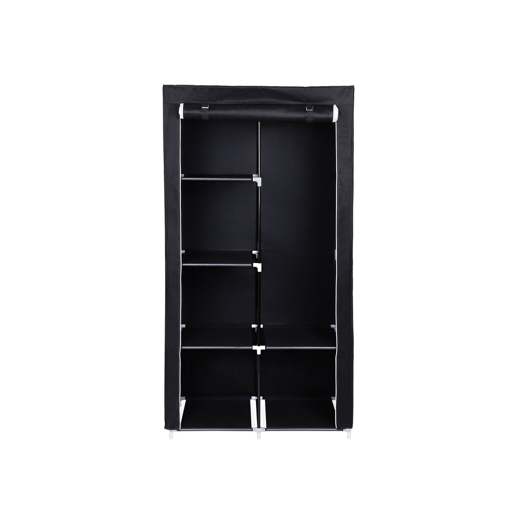 Stoffschrank 170 x 88 cm Schwarz