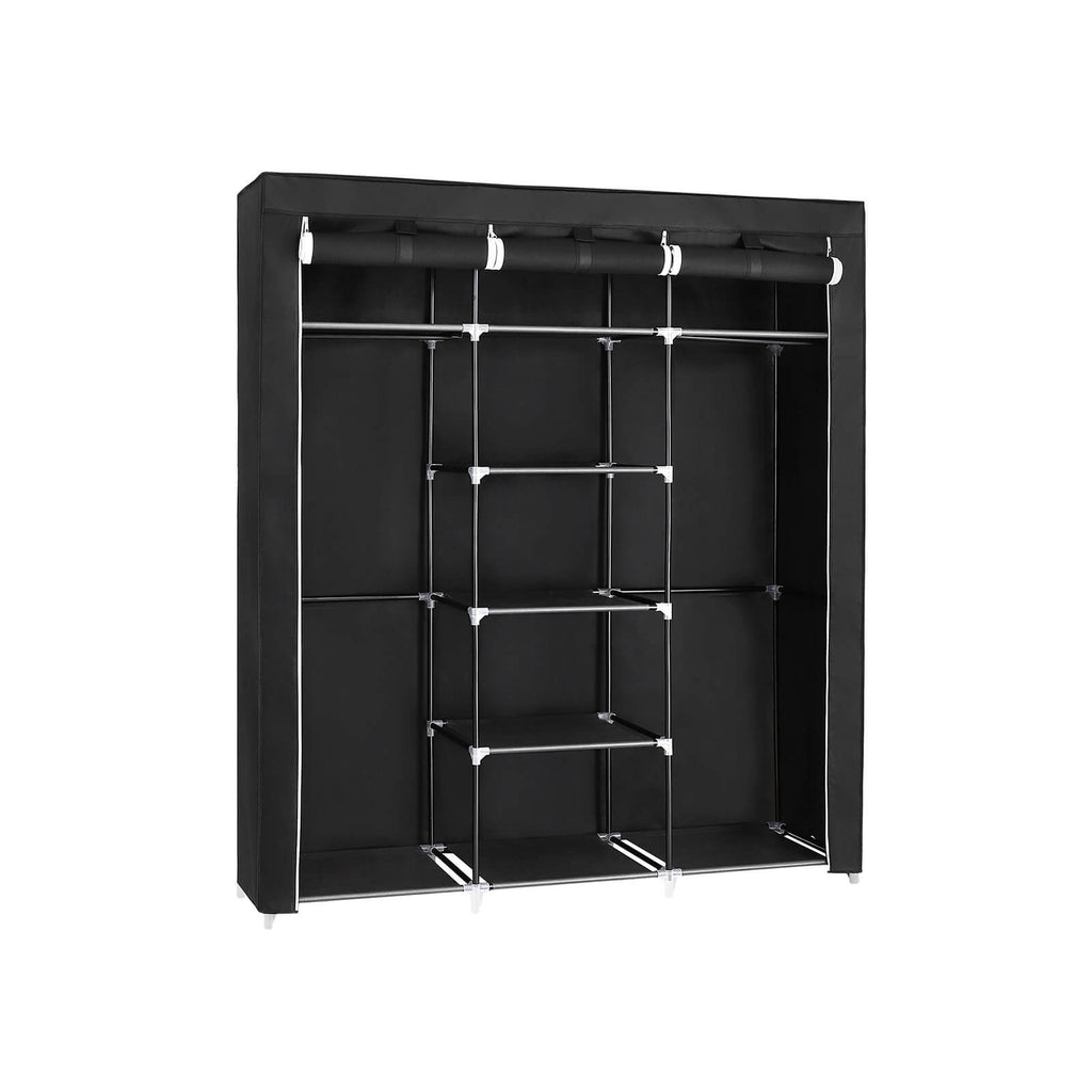 Stoffschrank 175 x 150 cm Schwarz