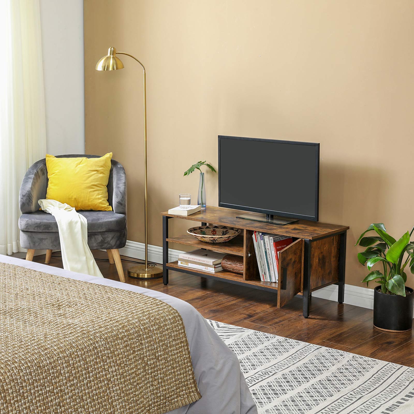 TV-Lowboard mit Schrank Industriestil