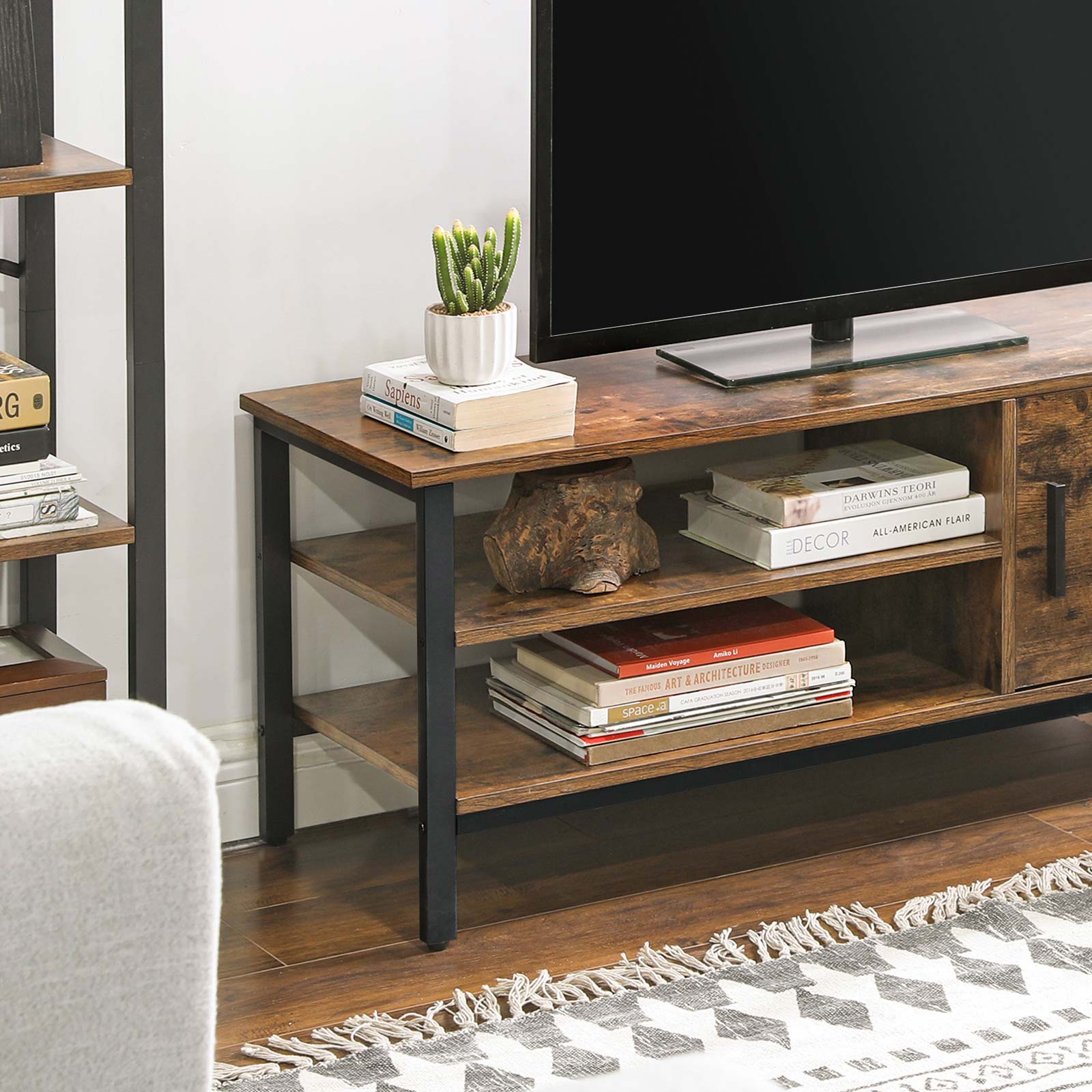 TV-Lowboard mit Schrank Industriestil