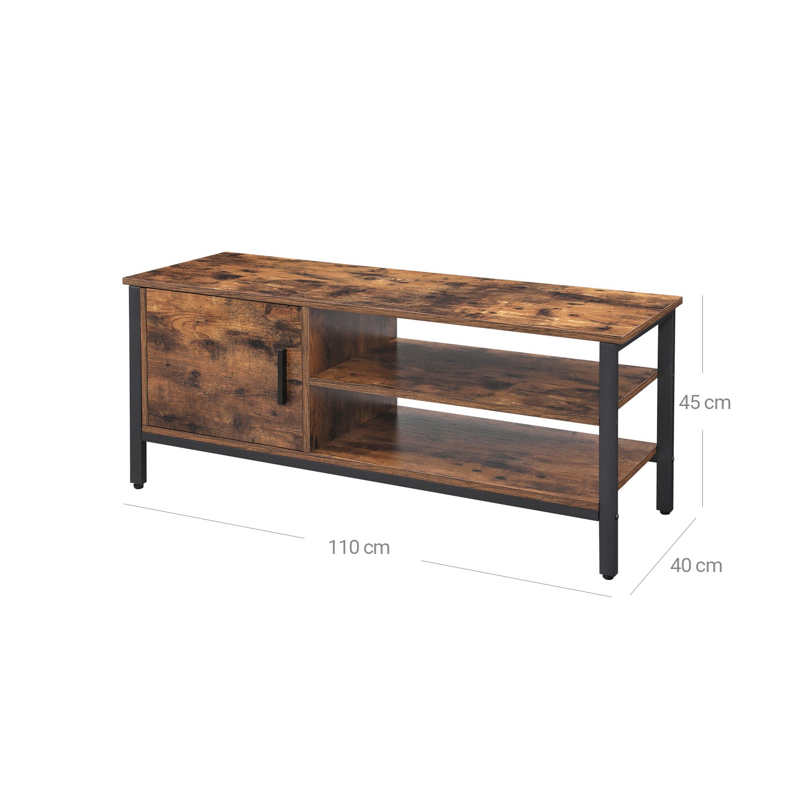 TV-Lowboard mit Schrank Industriestil