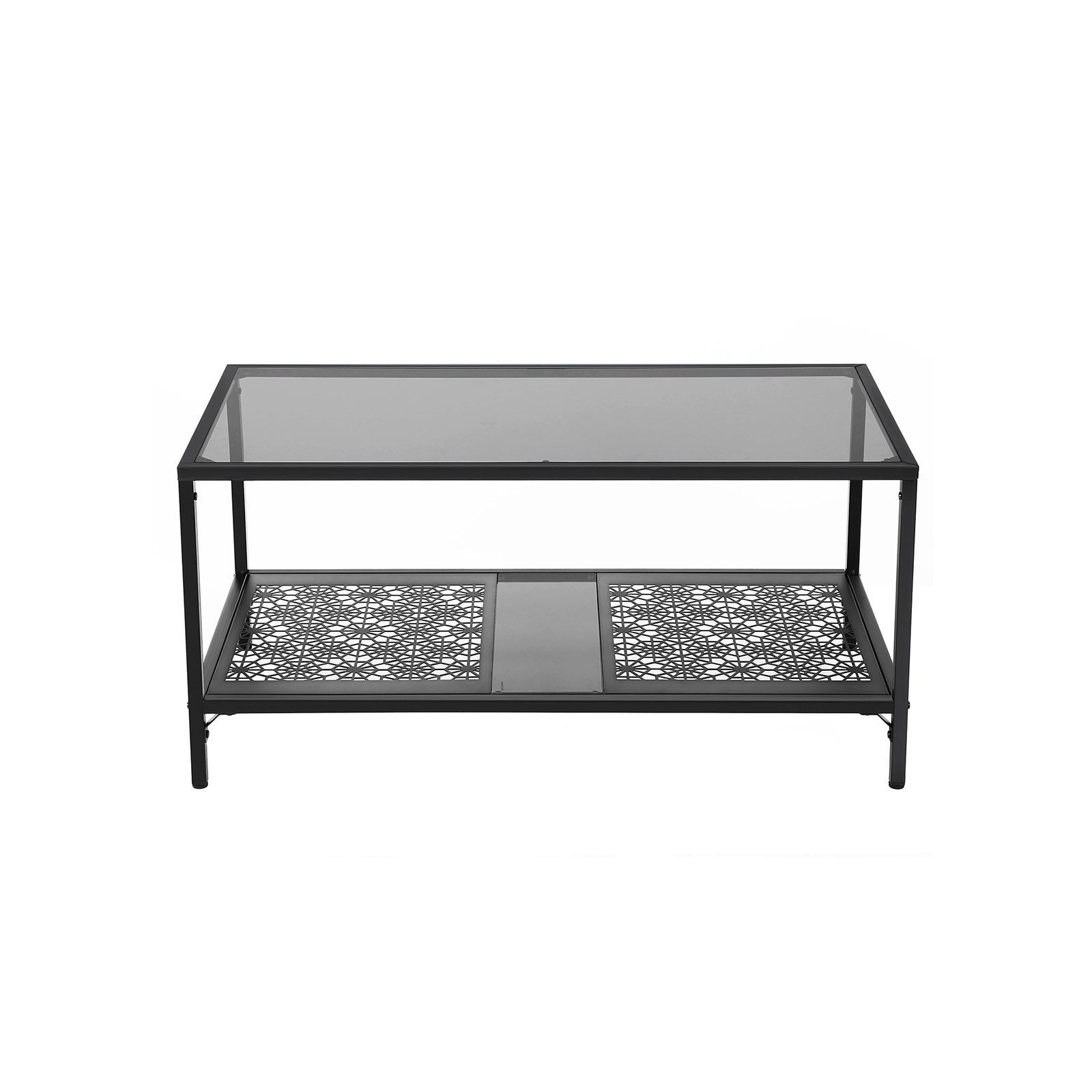 Couchtisch mit Blumenmuster Glas