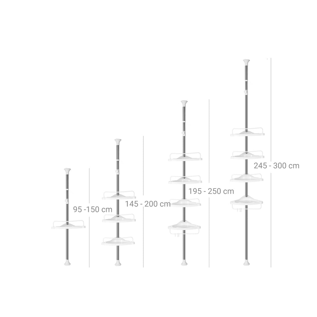 Duschregal 95-300 cm