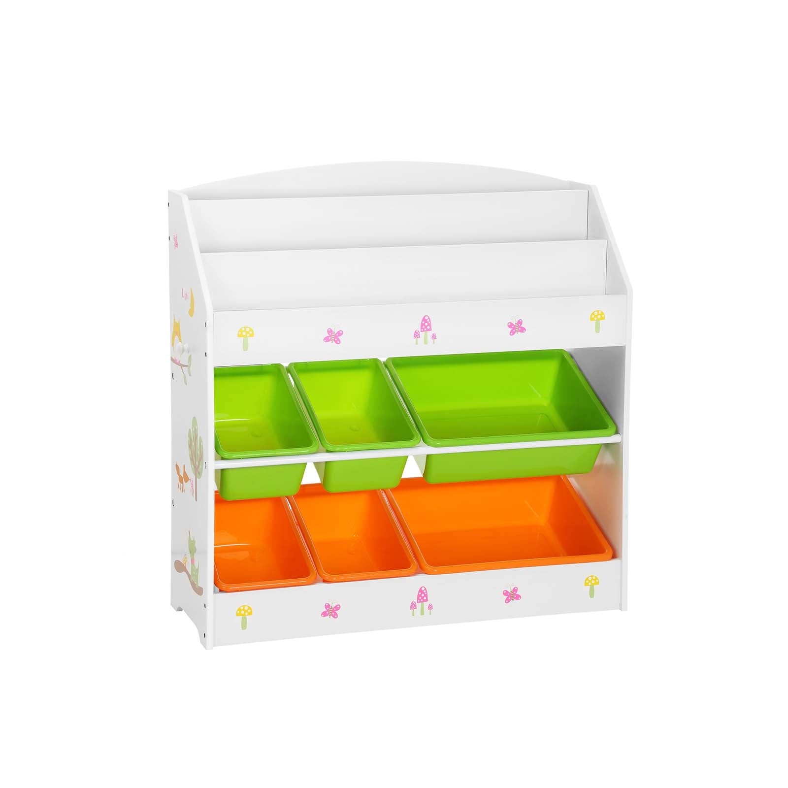 Süßes Kinderregal Orange-Grün