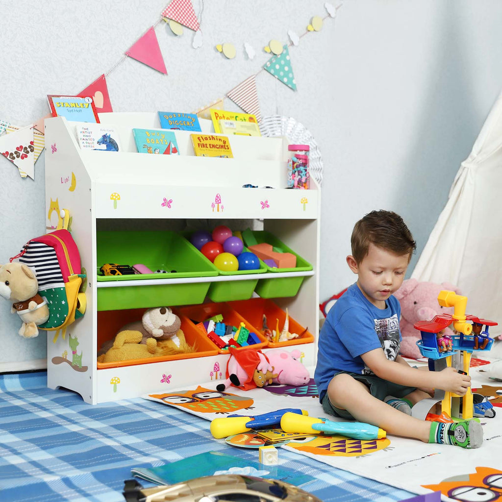 Süßes Kinderregal Orange-Grün