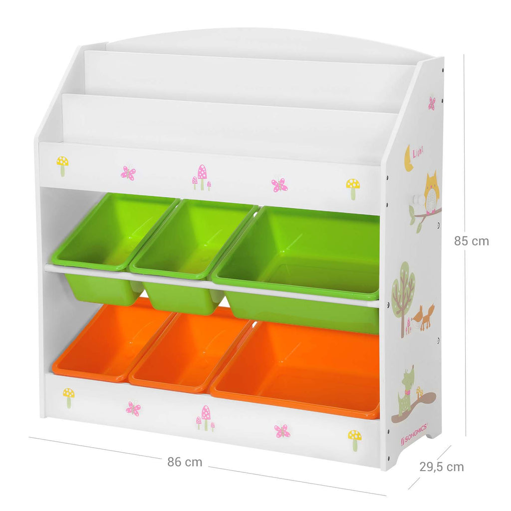 Süßes Kinderregal Orange-Grün