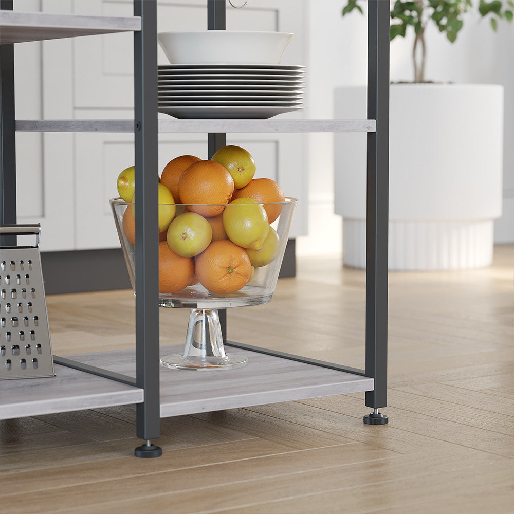 Industrie-Design Küchenregal Greige-Schwarz