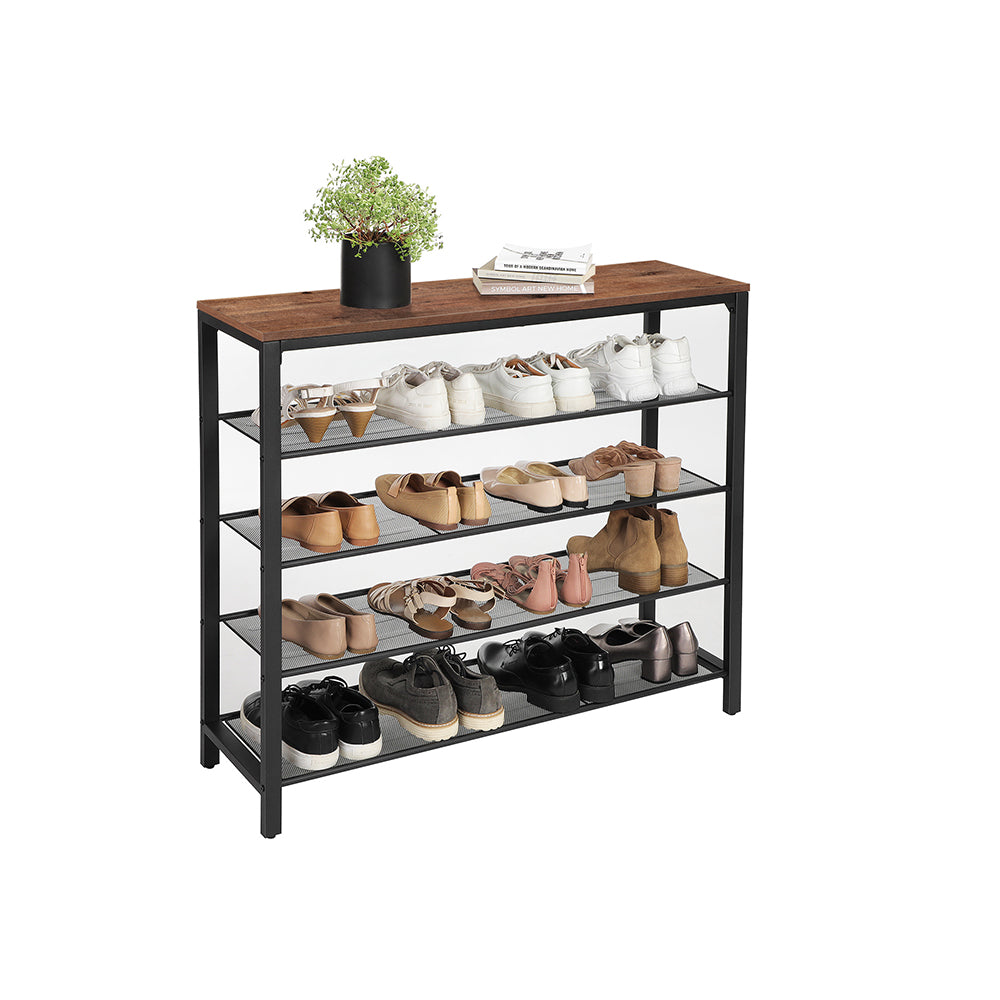 Schuhregal mit 4 Gitterebenen