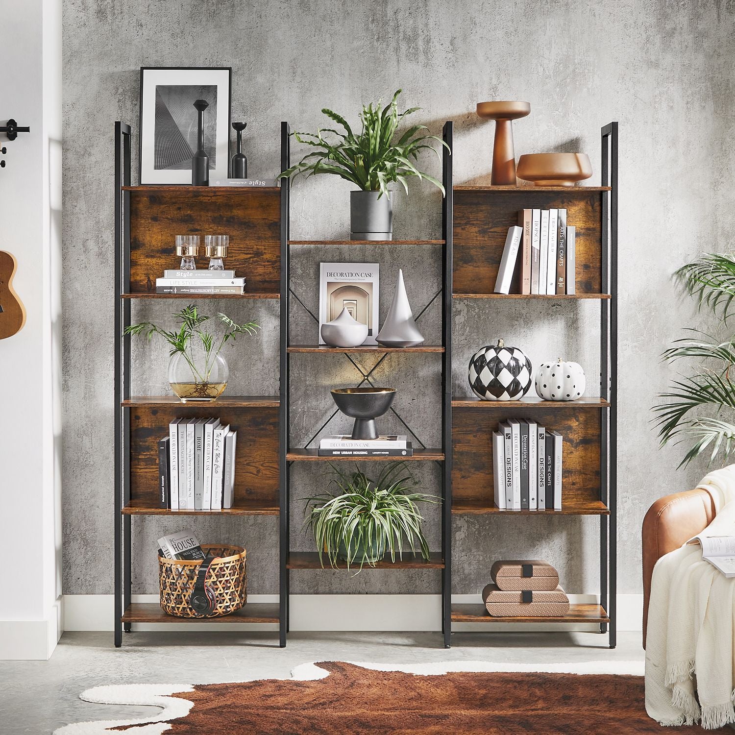 Bücherregal mit 14 Ablagen