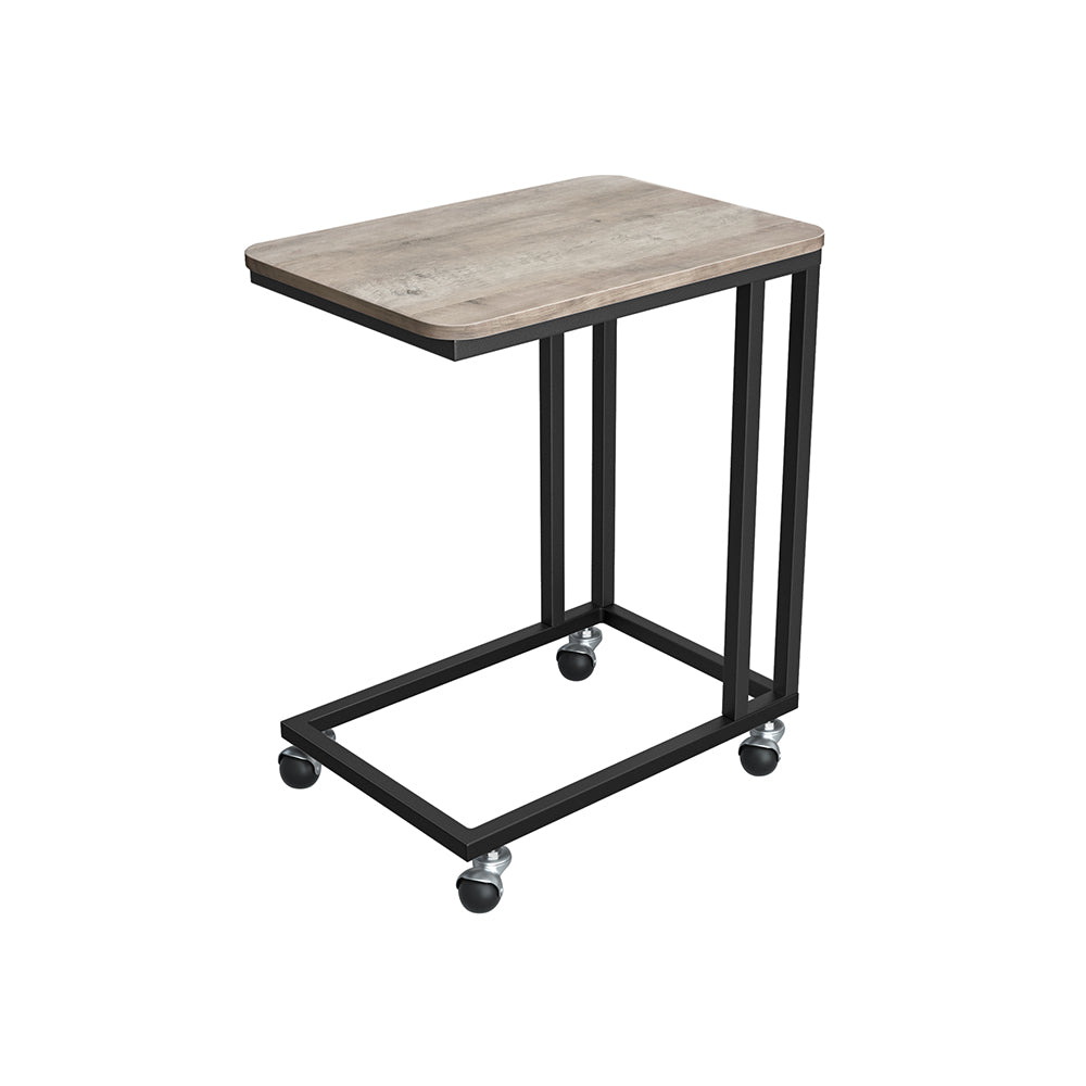 Sofatisch mit Rollen Greige-Schwarz