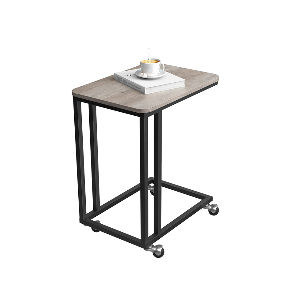 Sofatisch mit Rollen Greige-Schwarz