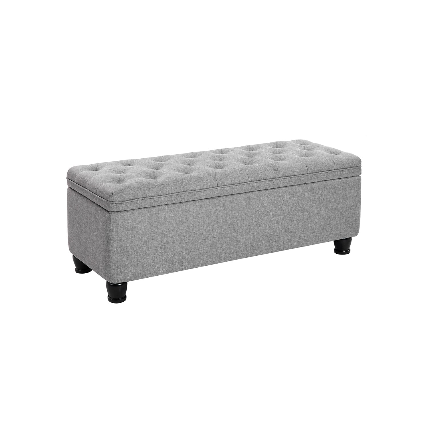 Sitzhocker mit Stauraum hellgrau