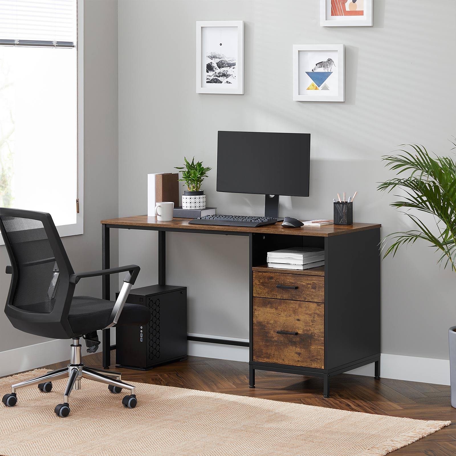 Computertisch mit Aktenschrank