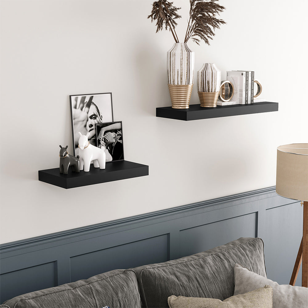 Wandboard für Bücher schwarz