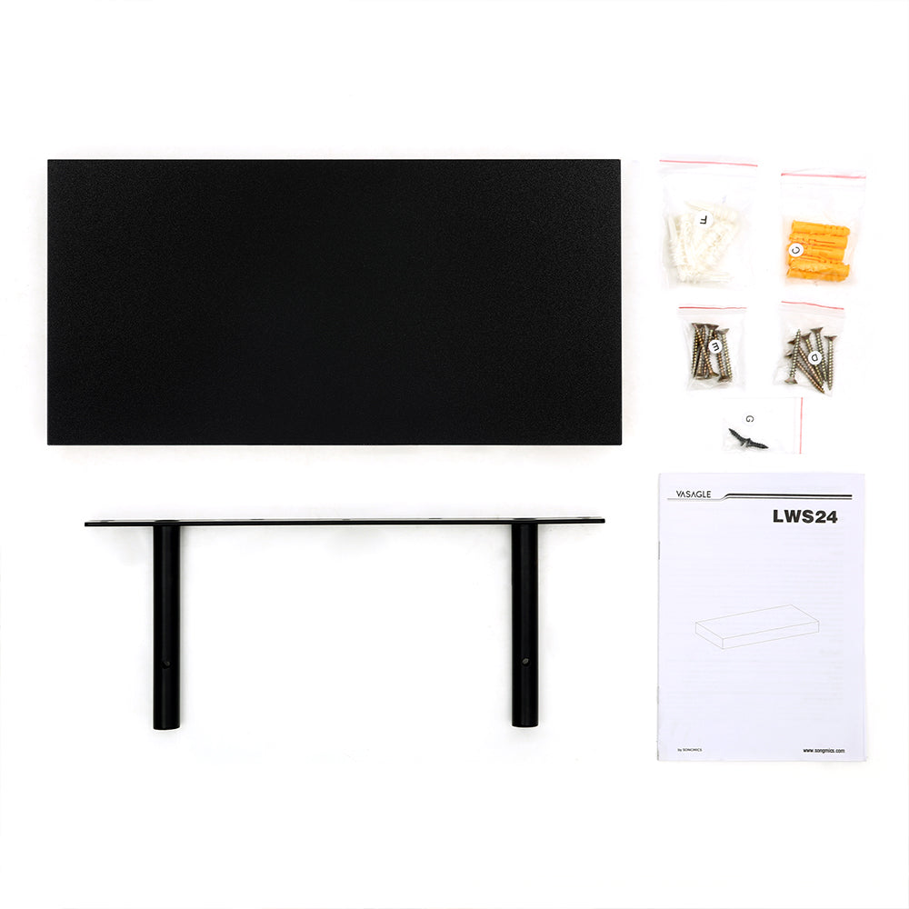 Wandboard für Bücher schwarz