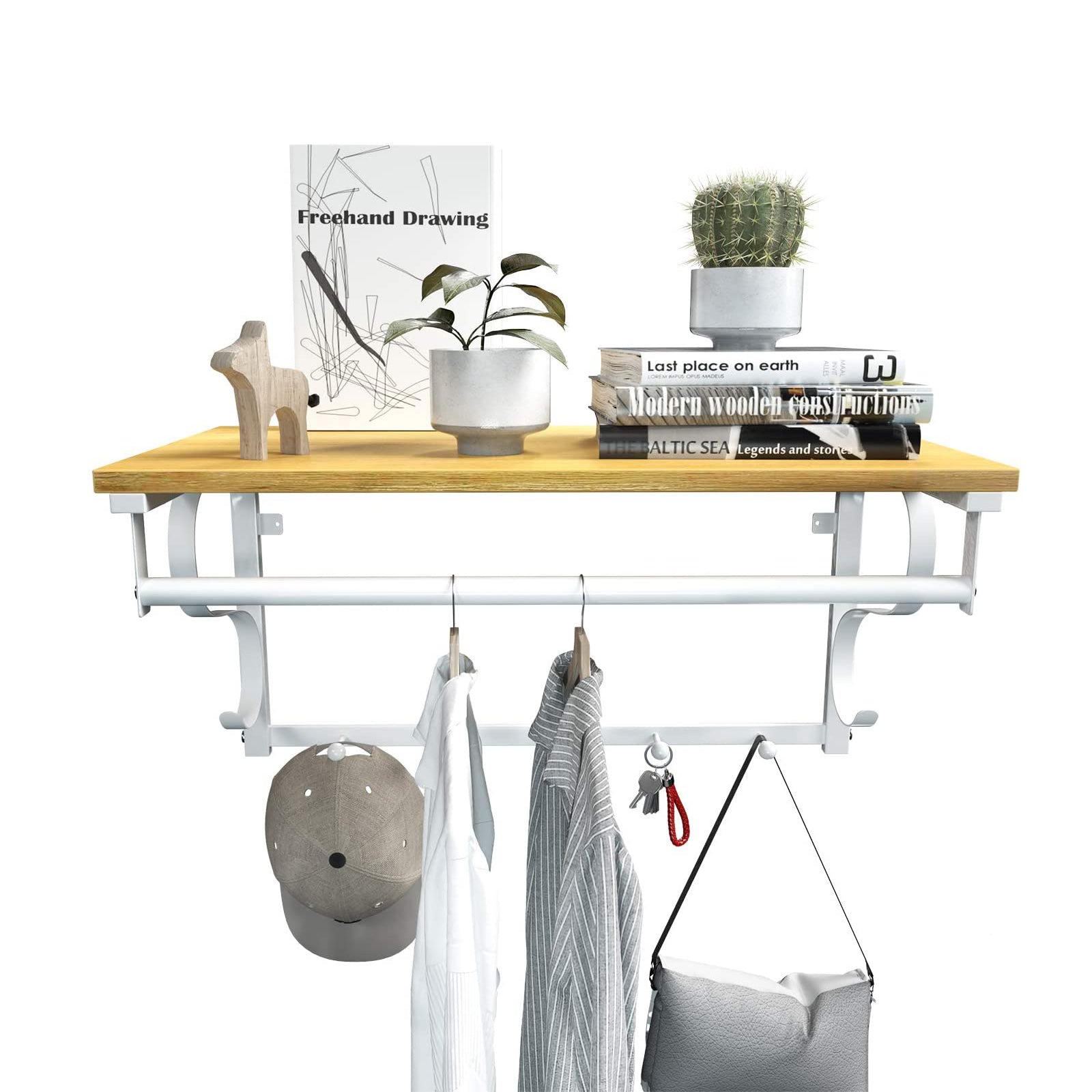 Wandgarderobe mit 5 Haken