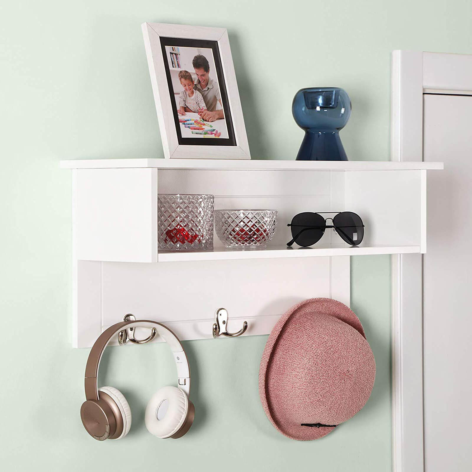 Wandgarderobe mit Fach Weiß