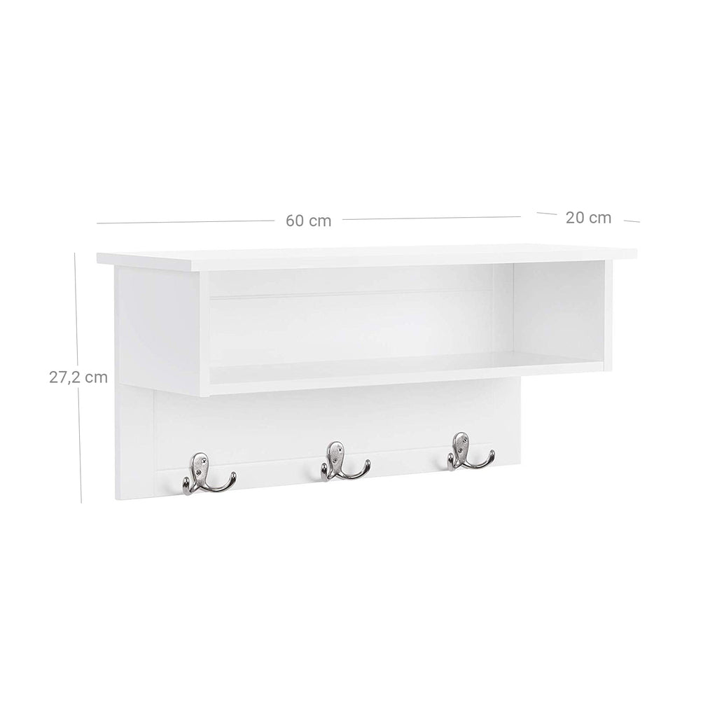 Wandgarderobe mit Fach Weiß