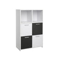 Moderner Bücherschrank Weiß-Grau